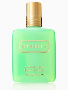 A rich-lathering liquid soap that cleanses and leaves skin feeling energized. Stimulates with menthol to help skin feel especially invigorated and refreshed. Lightly scented with Aramis Classic. 6.7 oz.