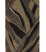A striking abstract rendered in rich, variegated hues makes a dramatic impact in any home. Rife with lush texture and detail, this luxurious area rug from Dalyn is beautifully hand tufted in polyester and acrylic, ensuring superior color retention and long-lasting wear.