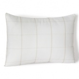 Classic style in a breezy open check, this Calvin Klein decorative pillow adds a clean, bright touch to both traditional and contemporary decor.