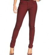 Rock the colored denim trend like no other in Celebrity Pink Jeans' five-pocket curvy skinny jeans!