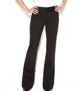 Flared legs make trim, tailored trousers from INC feel fresh for the season! Also available in curvy fit.