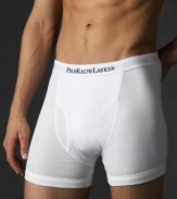Polo's boxer brief is constructed to offer the ultimate in shape and support in soft cotton jersey. 