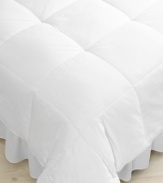 Sleep tight. Martha Stewart Collection's Allergywise smart down comforter features down fill enhanced with antimicrobial polyester and a smooth, 300-thread count cotton sateen cover to help give you a healthy and full night's rest. Finished with a sewn-through box construction to prevent shifting of the fill.