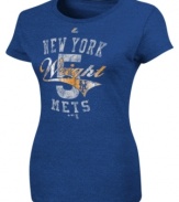 All the right moves. Everyone will know who you're keeping your eye on in this David Wright New York Mets MLB t-shirt from Majestic.