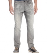 Slim on fit, big on style. These jeans from DKNY Jeans add a modern look to any casual outfit.
