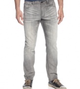 Slim on fit, big on style. These jeans from DKNY Jeans add a modern look to any casual outfit.