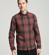 A handsome plaid button-down from MARC BY MARC JACOBS adds casual polish to your wardrobe.