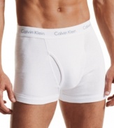 An instant classic from Calvin Klein. This two pack combines boxer-like freedom and brief-like support.