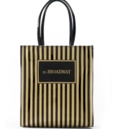 A Southern California staple lives on with this sophisticated striped lunch tote, the ideal companion for meals on the go. Known for being ahead of the times, The Broadway always pushed new trends, like women's slacks, into the forefront of fashion. The flagship store served the Los Angeles rich and famous and was synonymous with all the glory of Hollywood.