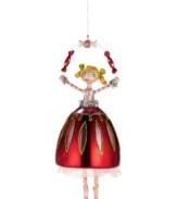 Clara dreams of visiting the Land of Sweets in her sparkling tutu and pink ballet slippers. Visions of candy dancing around her head make it a festive treat for Nutcracker fans, from Department 56.