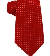 Get spotted in this dot-patterned tie from Tommy Hilfiger.
