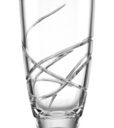A fanciful cut pattern contrasts the timeless form of this Adorn crystal vase, featuring the exquisite craftsmanship of Lenox.
