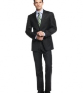 Smooth and expertly tailored, this slim-fit suit from Tommy Hilfiger is the perfect look for the office and beyond.