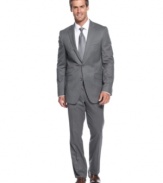 Clean lines and a sleek, modern finish make this Kenneth Cole New York suit a sweet upgrade for the modern man.