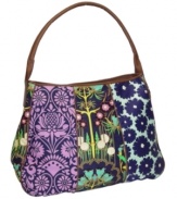 Step up your street style with a complete redefinition of your everyday bag. Spacious and roomy with multiple interior pockets, this day-tripper is the perfect size for getting up and going wherever life calls you. Decked out in a fun and fashion-forward floral pattern with leather accenting and handles that add eye-catching flair. 1-month warranty.