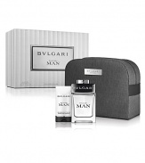 Elegant, sophisticated and contemporary, BVLGARI MAN is a distinctive, sensual everyday fragrance that embodies masculine charisma.  For Spring 2012, Bulgari introduces a BVLGARI MAN Set, which includes a 3.4 oz. Eau de Toilette spray, a 2.5 oz. Shampoo & Shower Gel, and men's toiletry case.  Top Notes: Bergamot & White Pear Heart: Cashmere Wood & Vetiver Base Note: Tonka Bean & Musk