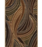 Rich colors undulate in natural waves, creating an irresistible foundation for home design with the Guilford Tidal Wave area rug. Completely crafted in the USA, it is woven of soft, durable olefin in a lush pile that withstands heavy traffic anywhere in the home.