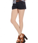 Buttoned and belted, these every day shorts from Tommy Girl boast super cute, closet-staple style!