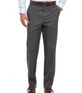 Make your power move with these gray sharkskin pants from Lauren by Ralph Lauren.