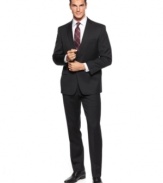 Clean lines and modern minimalism set this sleek Calvin Klein suit apart from the rest of the competition.