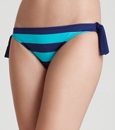Naval stripes come about on this bikini from Splendid. Boasting a classic cut, this bottom has iconic maritime appeal that extends beyond the yacht club.
