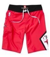 Chicago Bulls fans, show your support in style with these cool Quiksilver NBA board shorts.