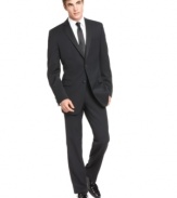 Take your tailored wardrobe to the next level and turn to the timeless polish of this black tuxedo from DKNY.