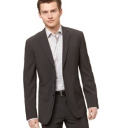 Look lean. This Calvin Klein BODY blazer has the slim, streamlined fit you want for the best look you can get.