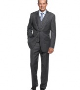 The missing piece. This vested suit from Tasso Elba takes your dress look to the next level.