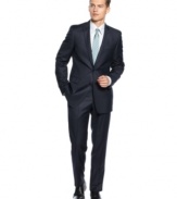 Take a shine to your suit collection. This slim-fit style from Calvin Klein has modern energy.