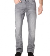 Shades of gray. The color might be cloudy, but there will be no doubt you have classic casual style in these slim-fit jeans from Buffalo David Bitton.