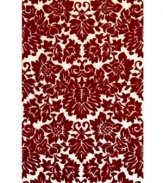 Toile tales. The St. Croix Structure area rug boasts a classic pattern in fresh fashion colors, featuring dimensional details that pop in red against a plain beige ground. Hand tufted in India by highly skilled weavers, this 100% wool rug looks great in any space and feels fantastic underfoot.