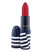 Color plus texture for the lips. Stands out on the runway. Simmers on the street…or at sea! Packaged in blue and white stripes, it's a match to everything Hey, Sailor! Limited edition.