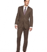 This Michael Kors wool suit makes it easy to step away from basic black.