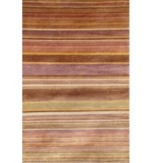 What's your line? This area rug from Liora Manne delivers a sea of stripes in a rainbow of beautiful blush colors, bringing warmth and vibrancy to every corner of the room. Hand-tufted in India from 100% wool with a thick half-inch pile for a soft, gentle hand.