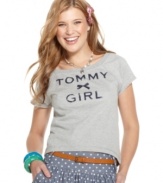 Pair Tommy Girl's cropped tee with a mini skirt for a super cute look!