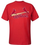 For every pitch, slide and dive, be there to represent your hometown heroes with this St. Louis Cardinals T shirt from Majestic Apparel.