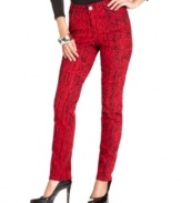 An eye-catching snakeskin print makes this skinny denim from Style&co. Jeans stand out!