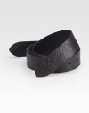 A new look for a fashion essential, crafted in premium leather with a hidden prong closure underneath for a clean, smooth finish. About 2 wide Made in Italy 