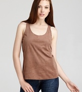 This AG Adriano Goldschmied tank delivers a supple suede look and is finished with an exposed back zip for added edge.