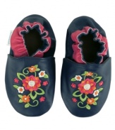 She'll really blossom in these modern Robeez shoes designed for comfort and muscle development.