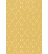 Stunning in its simplicity, this artist-designed area rug from Surya brings a calming beauty to any area in your home. Interlocking lines crisscross against a soft golden background, creating a chic lattice-like pattern that's stylishly simple.