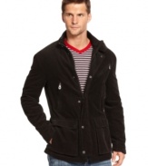 Top off your look with some on-trend texture with this corduroy jacket from DKNY Jeans.
