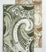 Paisley swirls dress up any room with a modern twist on classic style. This Charter Club rug boasts a non-skid back.