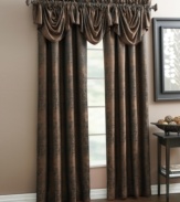 A distressed, yet supremely elegant effect is captured in the Provocateur window panel from Croscill. Melding traditional draping with a modern, edgy print, this panel is ideal for any room.