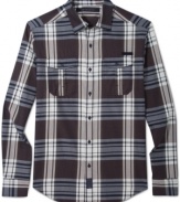 Big bold plaids are made for fall, and this button-down by Sean John is a handsome pick.