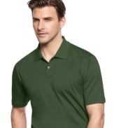 For a comfortable and stylish look, this smooth cotton polo from Tasso Elba can't be beat.