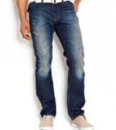 These heavily washed jeans from Nautica bring hip style that won't fade.