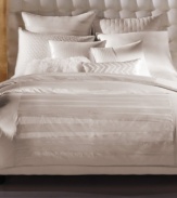 Taking inspiration from the classic bandage dress, this INC International Concepts Incline sham gives your bed a chic and subtly textured makeover. Sateen bands zig zag across the landscape for a clean, modern look.