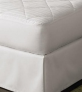 Add an extra layer of comfort and protect your mattress with the Charter Club Essential mattress pad. Featuring diamond quilting with hypoallergenic fiber fill for a healthy night's rest, along with a soft 300-thread count cotton cover.